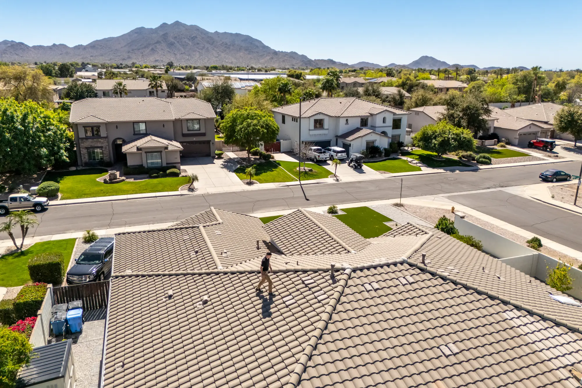 Arizona residential neighborhood from above